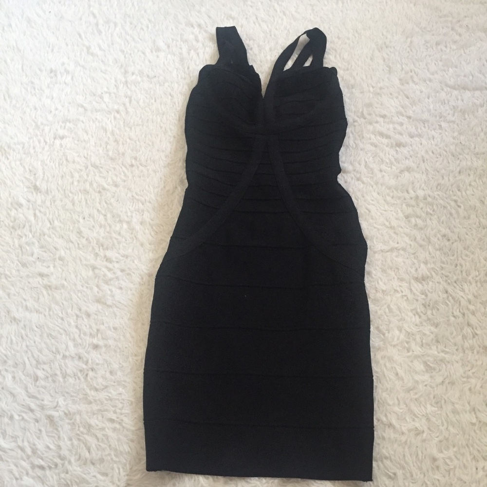 😻Angl black bandage dress